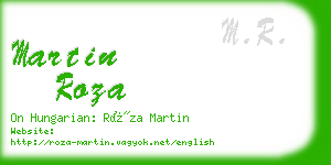 martin roza business card